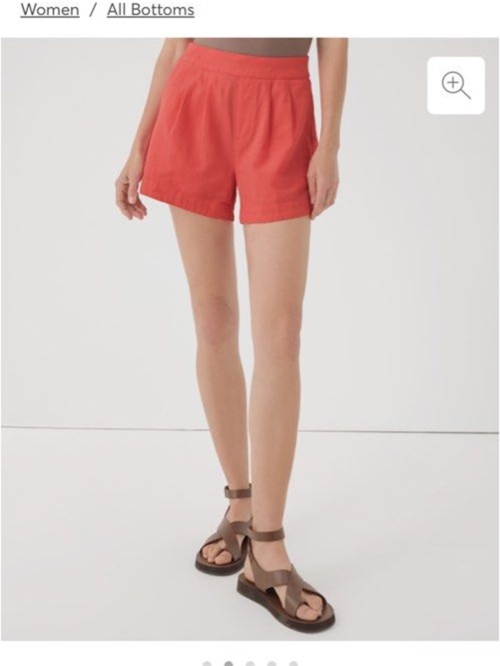 PACT women's canopy linen blend pleated short - XXL